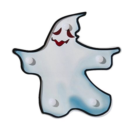 Halloween Modellering Lys Batteri Dekoration Lys Heks Spøgelse Natlampe