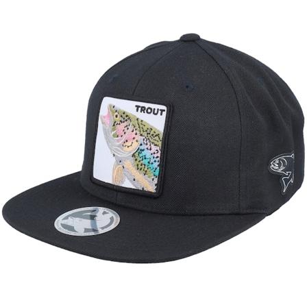 Skillfish - Svart snapback Caps - Trout Pro Fishing Black Snapback @ Hatstore