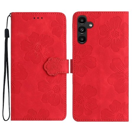 Til Samsung Galaxy A16 5G/A16 4G Etui Blomst Design Læder Pung Telefon Cover med Håndledsrem