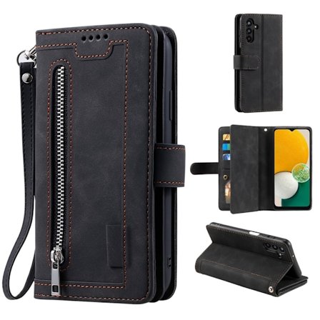 SKALO Samsung A36 5G Big Wallet 9-LOMMER Flip Cover - Sort
