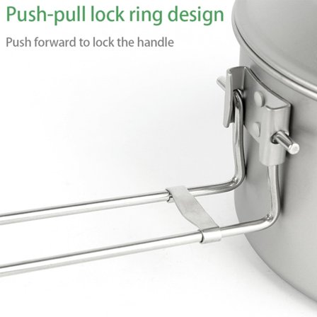 TOMSHOO Titan Kokkärl Set Camping Gryta och Panna för Backpacking och Camping