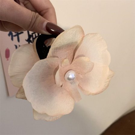 Butterfly Orchid Hårklo Blommigt hårklämma BEIGE