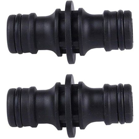 Dubbelhane koppling i plast och metall för förlängning av slang 2