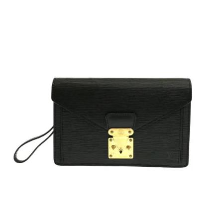 Louis Vuitton Vintage, Pre-owned Leather pouches Zwart, Dames, Maat:ONE Size