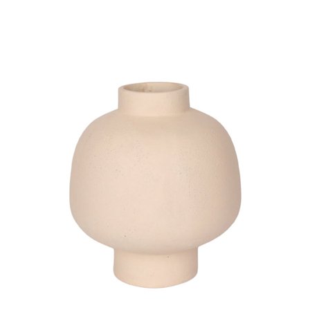 Off-white MgO-vase, 28,5x28,5x34 cm