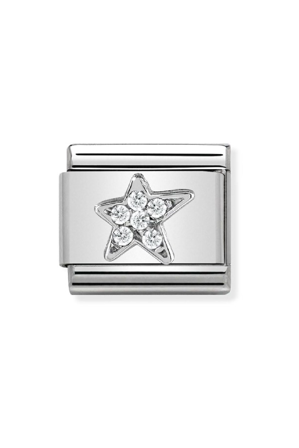 Symbols 925 Sterling Silver with CZ Asymmetric Star