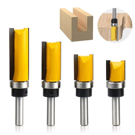 8 kpl 8 mm:n jyrsintersarja, jyrsinterä ylälaakerilla, puuntyöstöjyrsinterä, puuntyöstötyökalut puun leikkaamiseen ja urien tekemiseen (4)