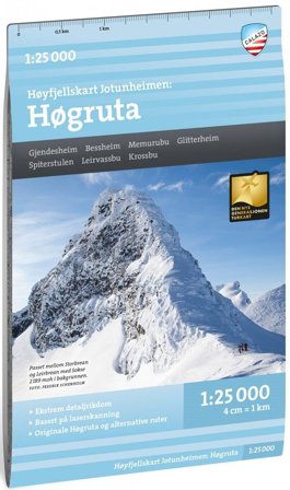 Calazo Høyfjellskart Jotunheimen: Högruta 1:20 000