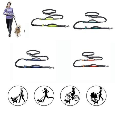 Jogging Hundkoppel Husdjur Handsfree Hundkoppel för Medelstora och Stora Hundar Professionella Sele Sömmar för Träningsverktyg Dark Green