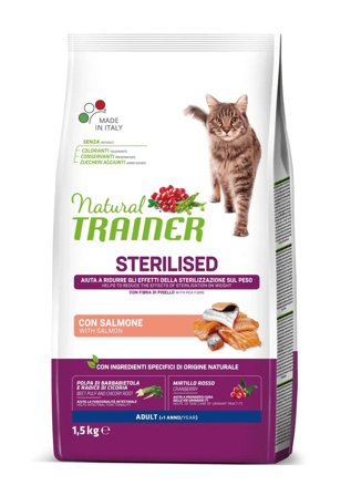 Natural Trainer Sterilised Crocchette Con Salmone Per Gatti