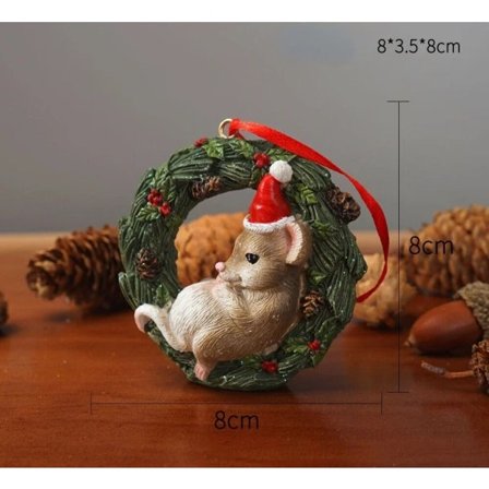 Joulu koristeet eläimet seppele poro karhu joulu puu riipus hirvi peura hartsi käsityöt koristeet