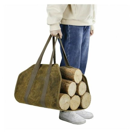 Vedkorg och vedväska Vedväska Öppen spis Tote, Stark Canvas Vedkorg, Vedkorg Vedbärare Öppen spis Tillbehör för Vedspis