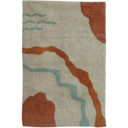 Puuvillainen lattiamatto 60x90cm monivärinen