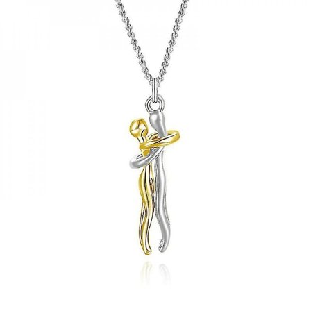 Klemmer Par-Halskje S925 Sterling Sølv Klemmende Halskje Kjærlig Smykke Til Ham Og Hennes, Elsker Valentinsdag Gave IAX DKE