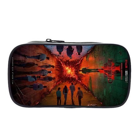 Stranger Things Säsong 4 Pennfodral Barn Studenter Skolväska Penna Förvaringsorganisatör D