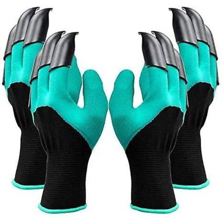 2 par vattentäta trädgårdshandskar med klor - för grävning och plantering för män och kvinnor