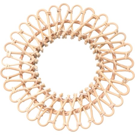 1 stk. Rådden Spejl Vægkunst Spejl Rådden Makeupspejl Nordisk Stil Vævet Spejl Video Rund Spejl Rustik Dørspejl