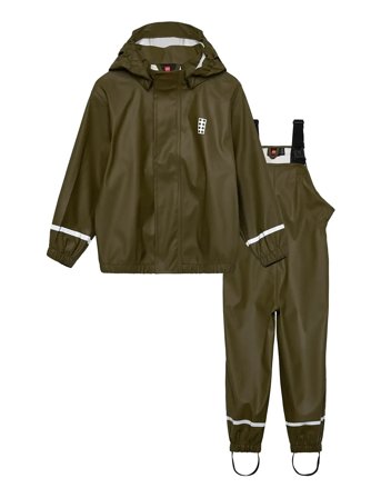 LEGO kidswear Lwjivan 200 - Pu Rain Set - Khaki green - 80