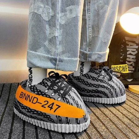 Vinter sjov aj kegle kokos bomuld hjemmesko sjove indendørs par hjem plys sko varm internet berømthed store bomuldssko