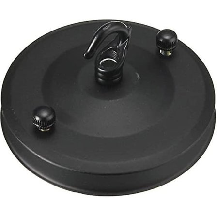 Vintage Kandelaber Takplatta, Retro Järn Takkrok Platthållare Hängande Lampa Tak Sugskiva(Svart)