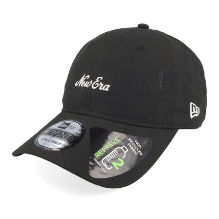 New Era - Schwarz unconstructed Cap - Heritage Script 9TWENTY Black Dad Cap / Unconstructed @ Hatstore