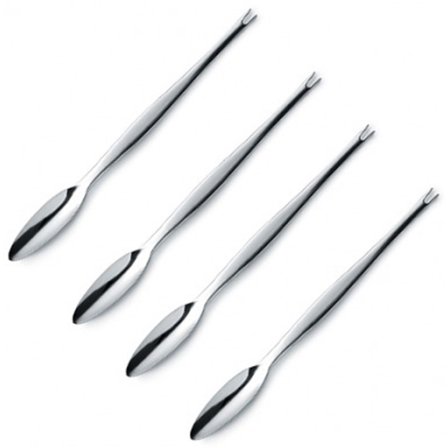 Gense Focus steel Skaldjursgafflar 4st | Dukning & Servering > Bestick > Skaldjursbestick > Skaldjursgafflar | Bagaren och Kocken