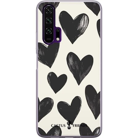 Yhteensopiva Puhelinkuori Honor Honor 20 Pro Cactus and Friends - Bold Black Love Pattern