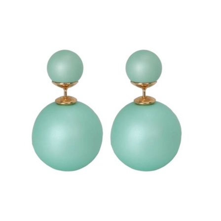 Pärlörhängen dubbel grön