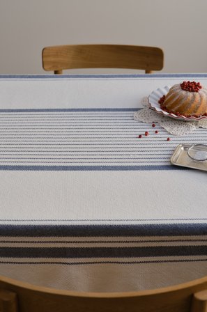 Jotex - Duk Blå/naturvit - KLAUS - Kjøp Duker hos Jotex