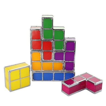 Tetris Stackable Led Bordlampe Stemningsbelysning Retro Tetris Lys Byggeklosser