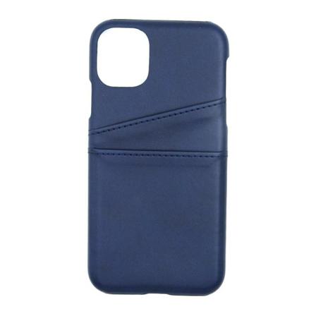 Mobilskal Läder med Kortfack iPhone 11 - Blå Blue