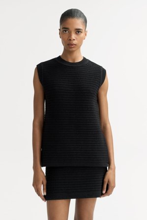 Soft Goat - Vest - Women cashmere sweater - XL - Black