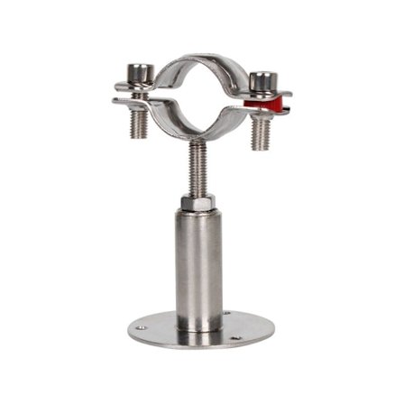 Sæt med 2 vægbeslag i rustfrit stål til rør med 19 mm diameter