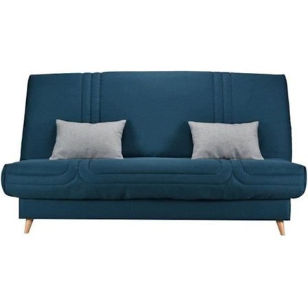 COMFORT BULTEX Clic clac 3 steder - Blåt stof - Fremstillet i Frankrig - L 192 x D 95 x H 101 - MONA