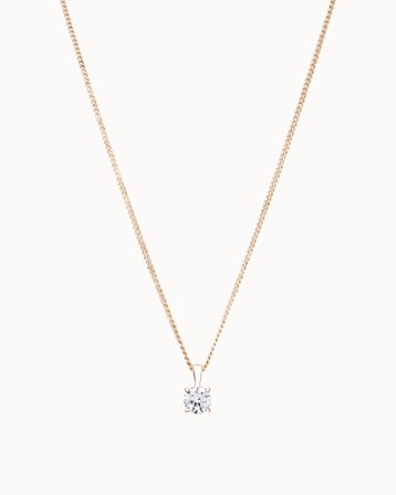 Natuurlijke diamanten halsketting Emily 18K roségoud - Sieraden van Vanbruun