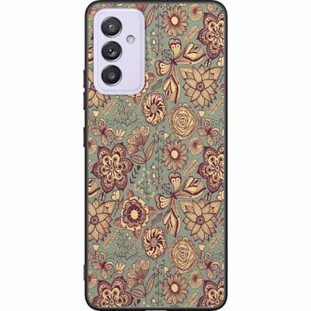Samsung Galaxy A82 5g Svart Skal Vintage Flowers