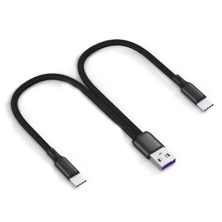 6A Snabbladdning Dubbel Port Typ-C Splitter Laddningskabel Strömförsörjd Enhetskabel Strömförsörjd TYPE-C+TYPE