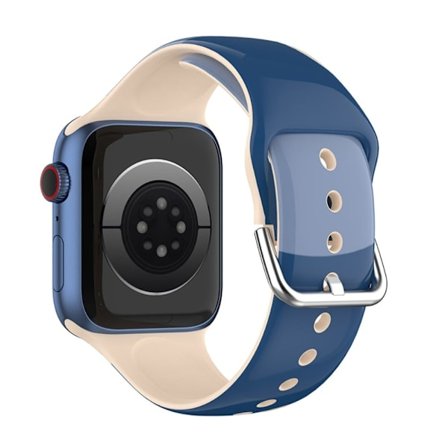Apple Watch (41mm) flerfarvet silikone-urrem - Morandi-Blå
