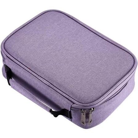 ING Stort Pennfodral - Vattentät Förvaringsväska för 72 Pennor (Lila)