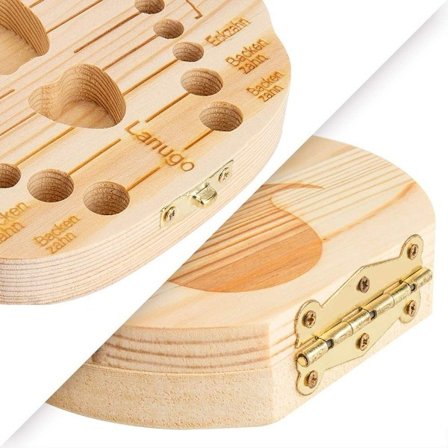 Tannboks i tre for melketenner, tannboks for melketenner laget av tre for jenter KLB