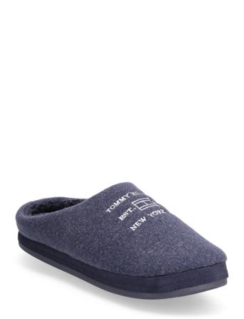 Hilfiger Felt Homeslipper Slippers Tofflor Blå Tommy Hilfiger