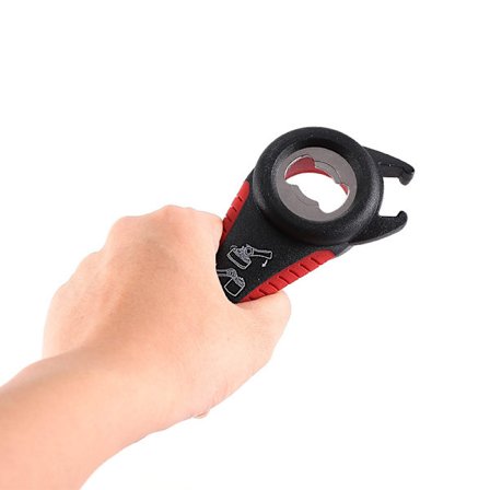 5 i 1 Multifunktionel rustfrit stål plastik dåse krukke flaske åbner