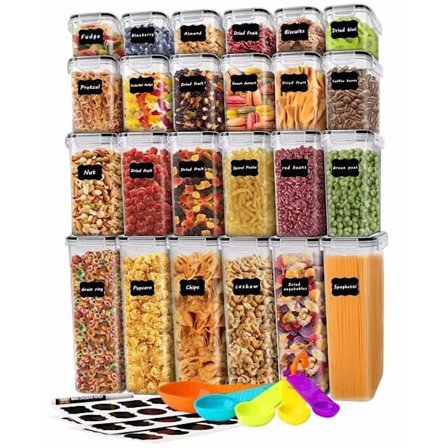 24 st Förvaringsburkar - Lufttäta burkar med lock - XS