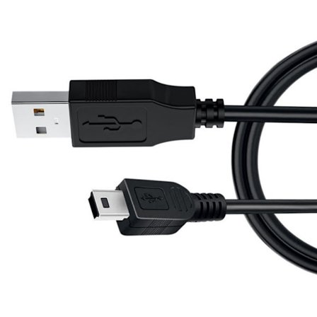 80 cm hurtigladende USB-datakabel Mini USB-kabel for høyttalere og mer, svart