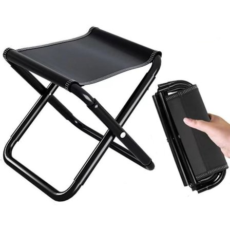 Campingstole, Bærbare Udendørs Sammenklappelige Rejsestole, Mini Udendørs Sammenklappelige Stole, Sammenklappelig Skammel til Voksne