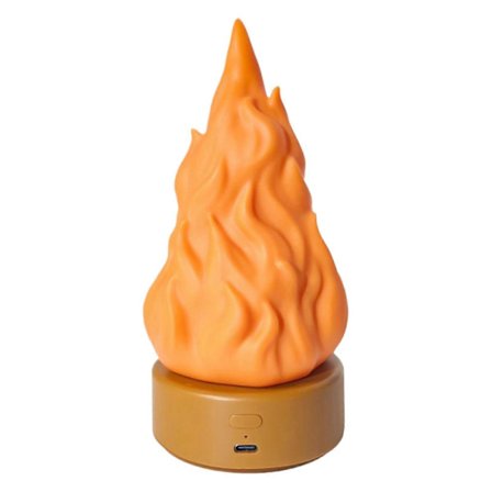 2025 Flammelampe Flicker LED Bordlampe, Flammeløs 3-Mode Natlampe Til Indendørs Udendørs Brug, Halloween Dekoration Til Soveværelse Skrivebord[D]