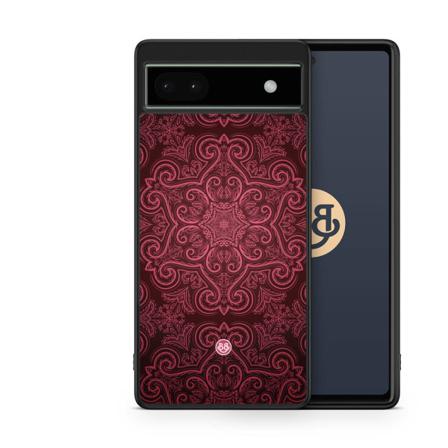 Bjornberry Skal Google Pixel 6a - Röd Retromönster
