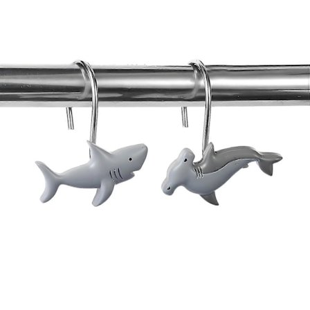 12 stk. Dekorative Søde Bruseforhængskroge til Badeværelse Stue Indretning ESD