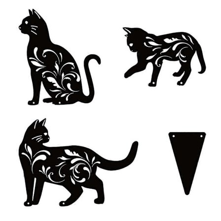 Metall Kattsiluett Dekor Smidesjärn Hem Sovrum Sovsal Bokhylla (Fww)