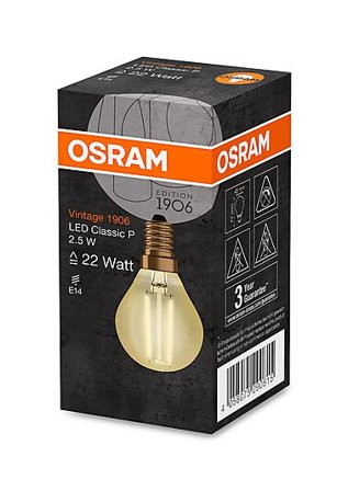 OSRAM LED lyspære CLP 22 2,5W 824 gold E14